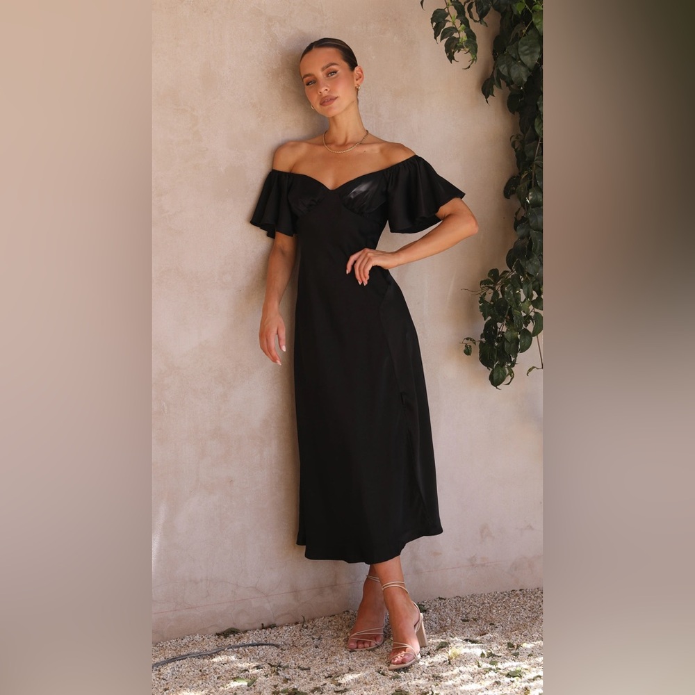 NWT Black Midi Dress - Picture 2 of 4